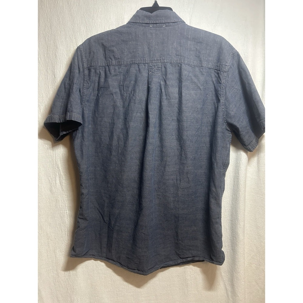 Eddie Bauer Men's Classic Fit Blue/Gray Button Up Shirt Button Down Collar TL - Picture 5 of 5